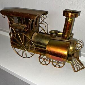 Vintage Brass Train Music Box – Chattanooga Choo Choo Tune, 1970s Decor